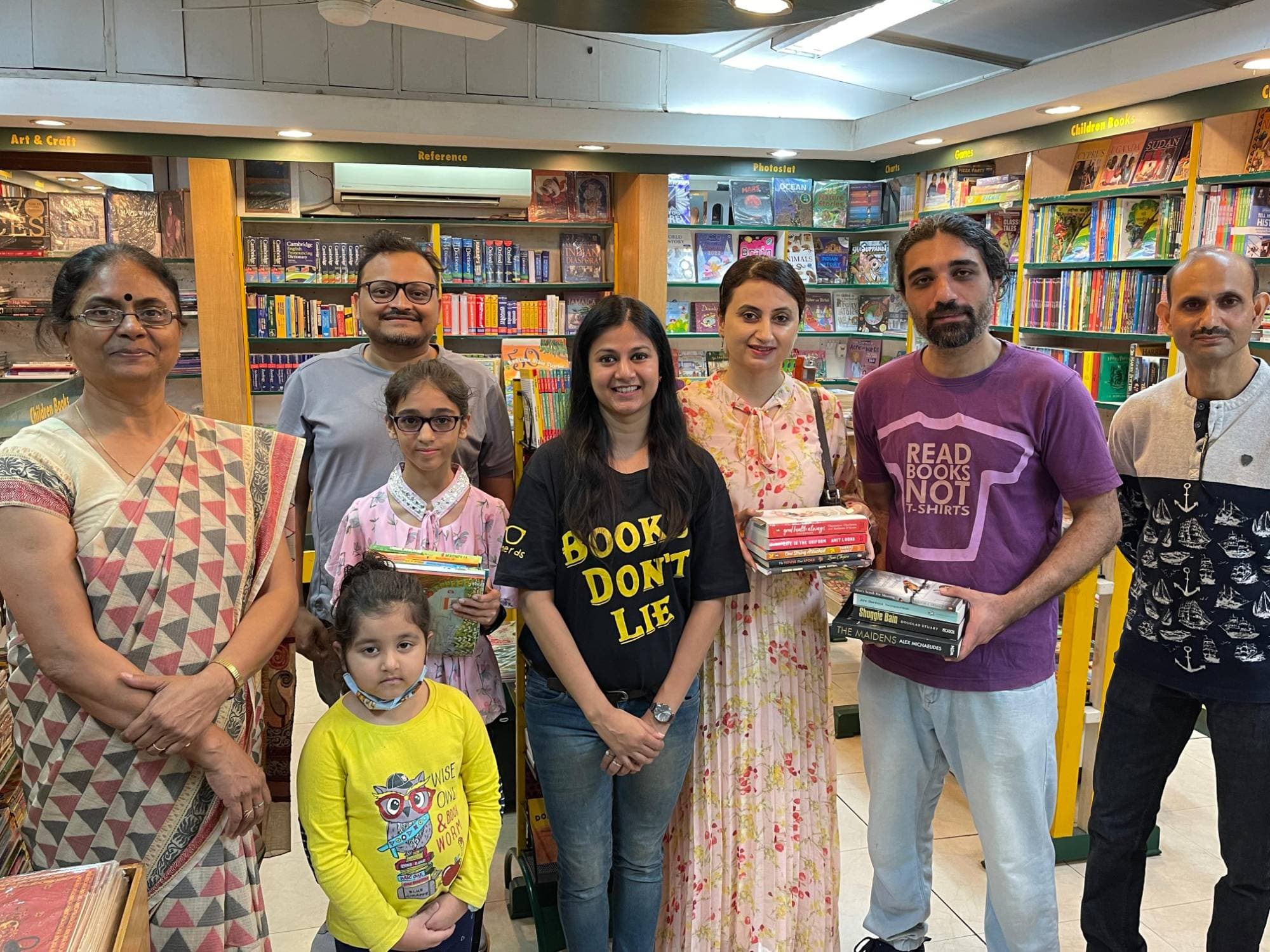 Neha Raj with the Booknerds community at a book event