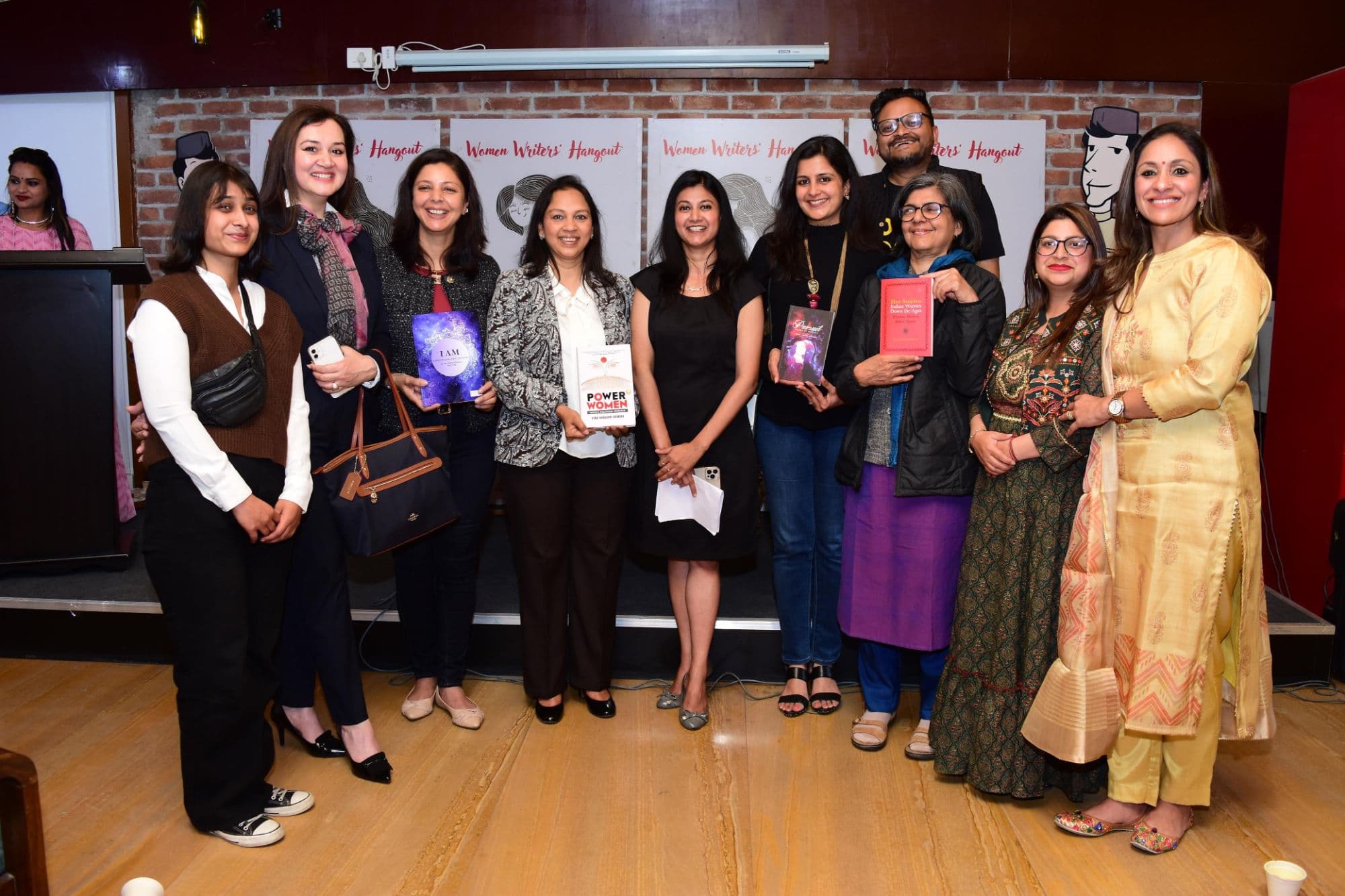 Neha Raj with the Booknerds community at a book event