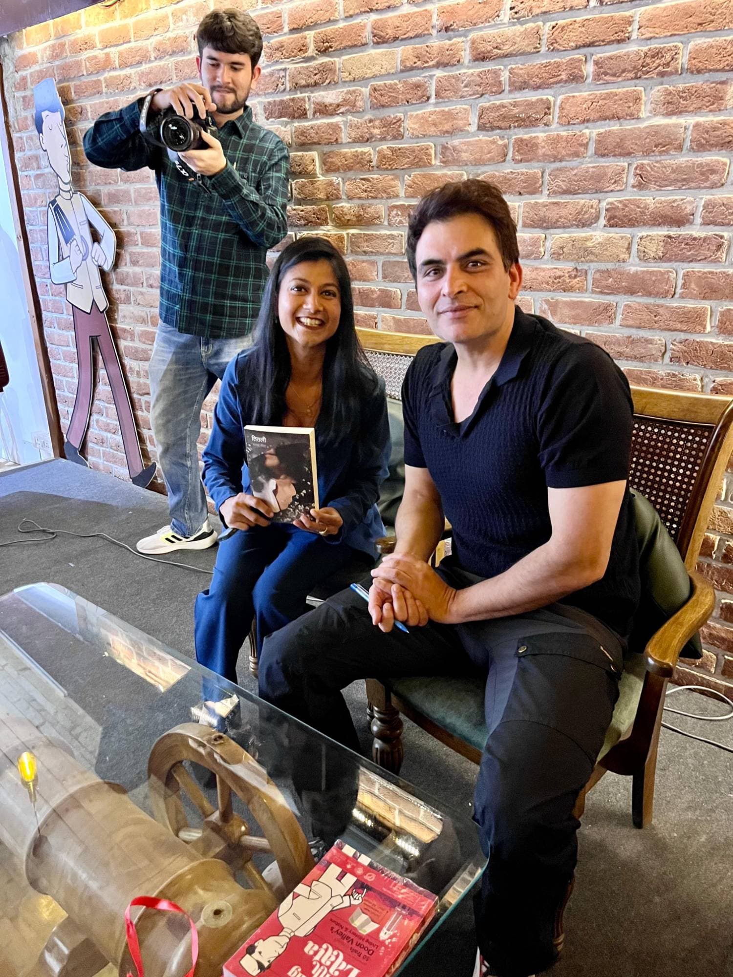 Neha Raj with the Booknerds community at a book event