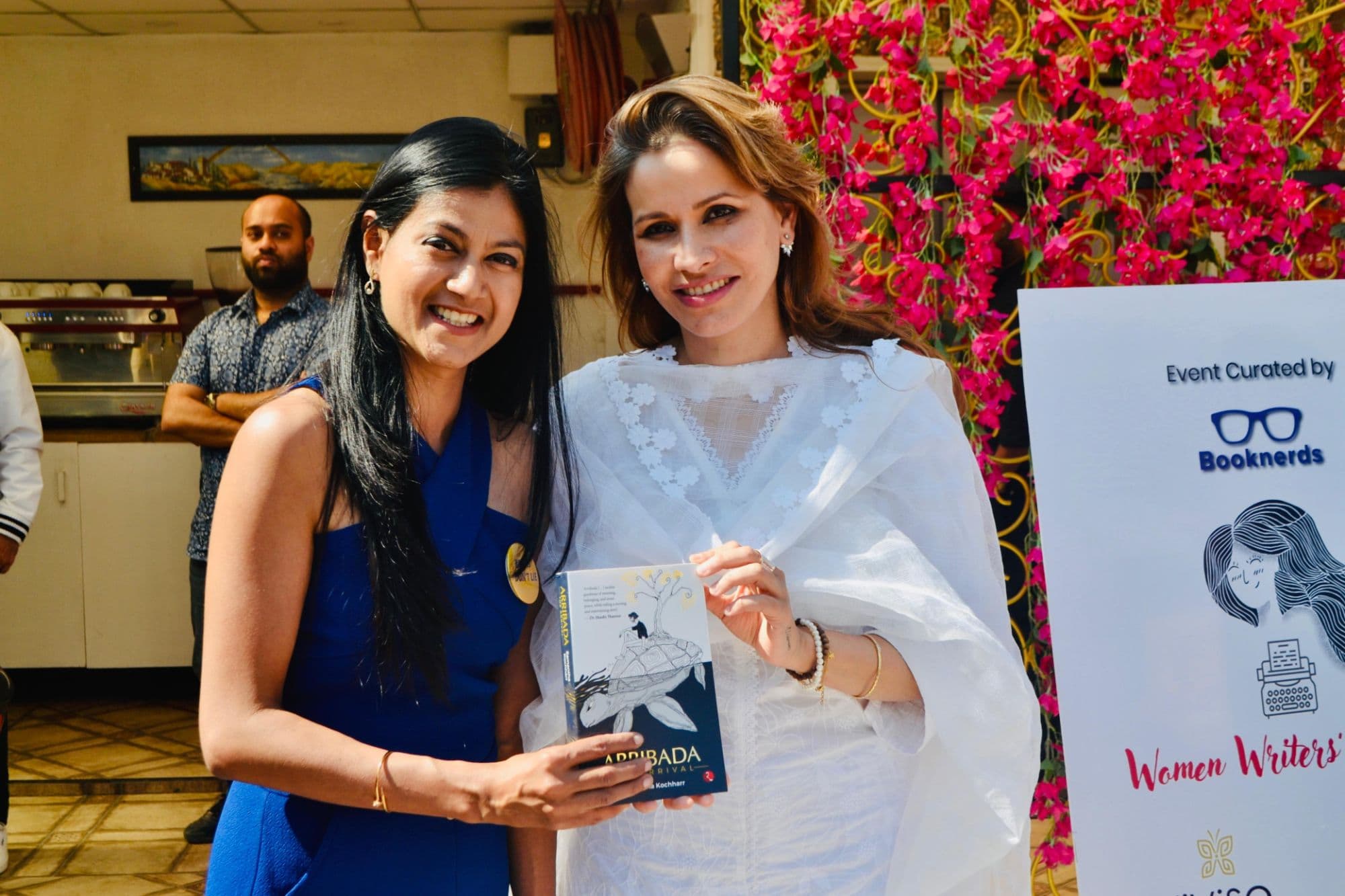 Neha Raj with the Booknerds community at a book event