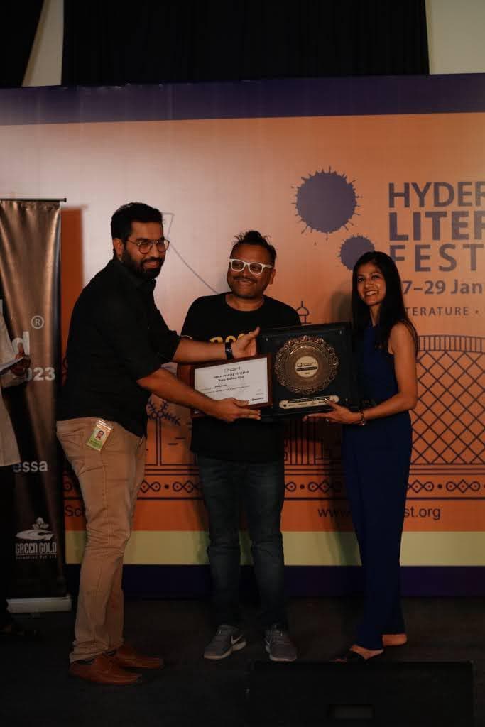 Neha Raj with the Booknerds community at a book event