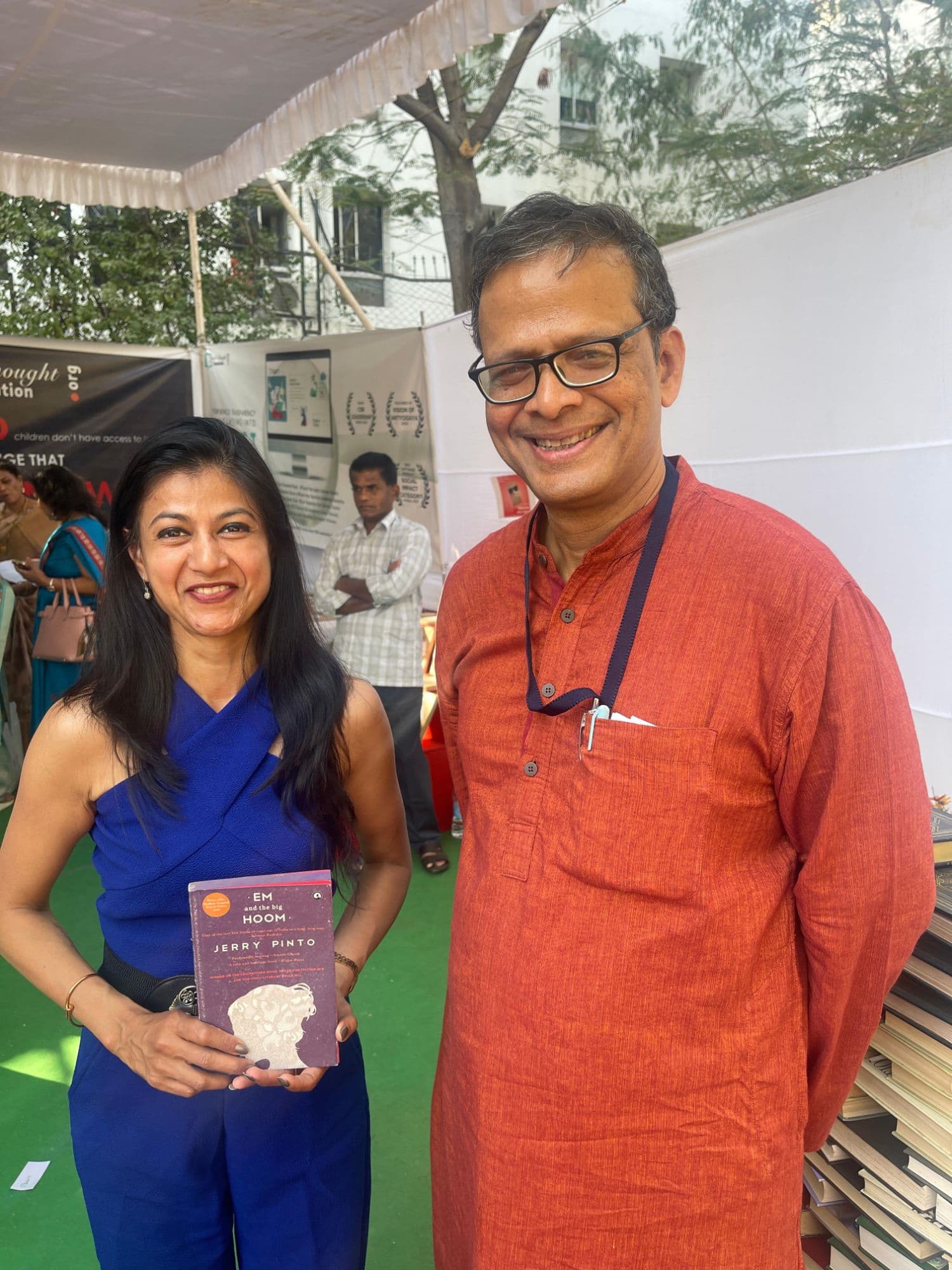 Neha Raj with the Booknerds community at a book event
