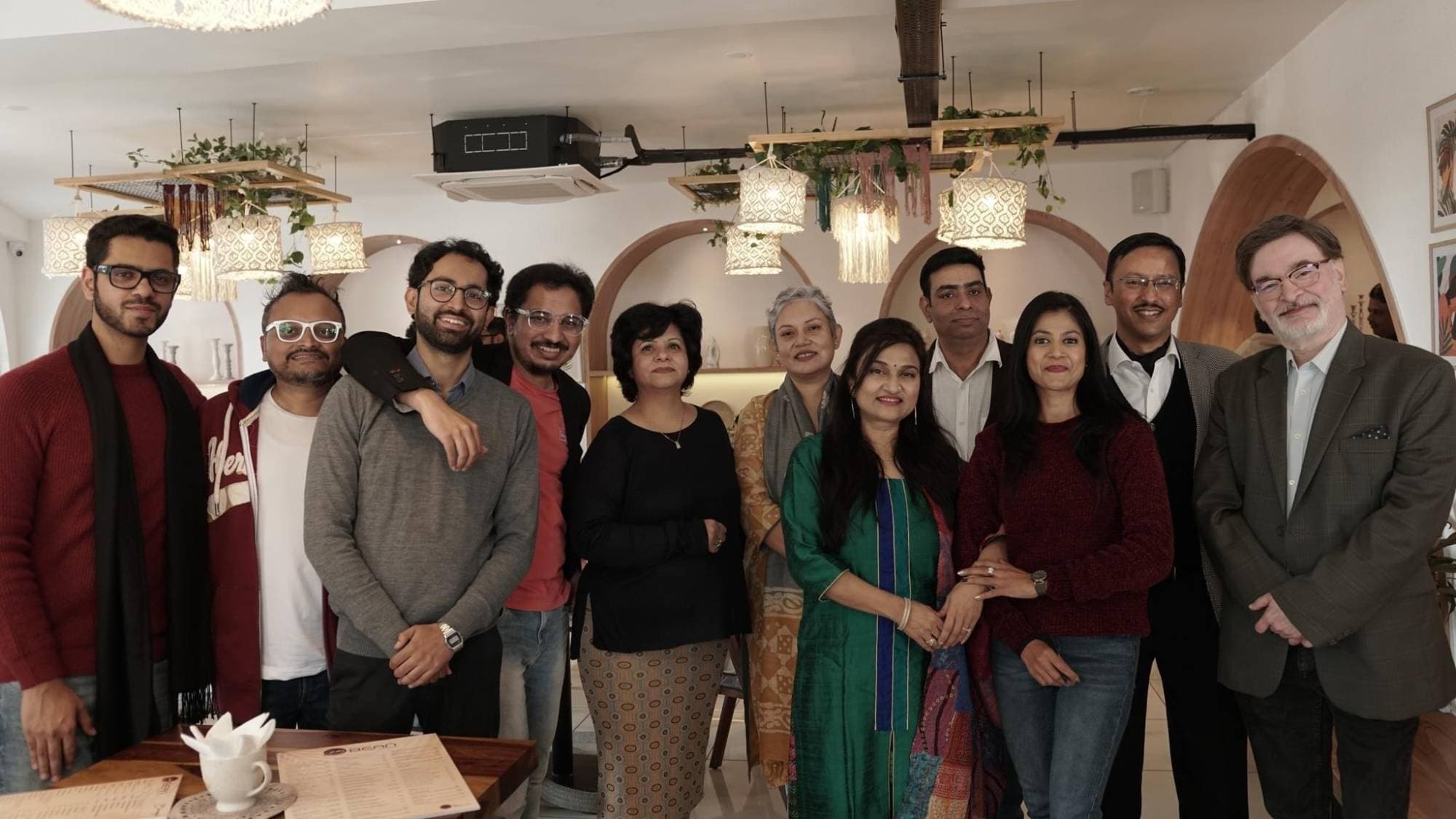 Neha Raj with the Booknerds community at a book event