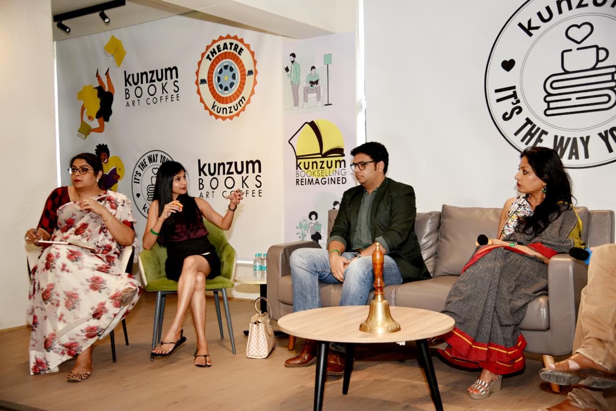 Neha Raj with the Booknerds community at a book event