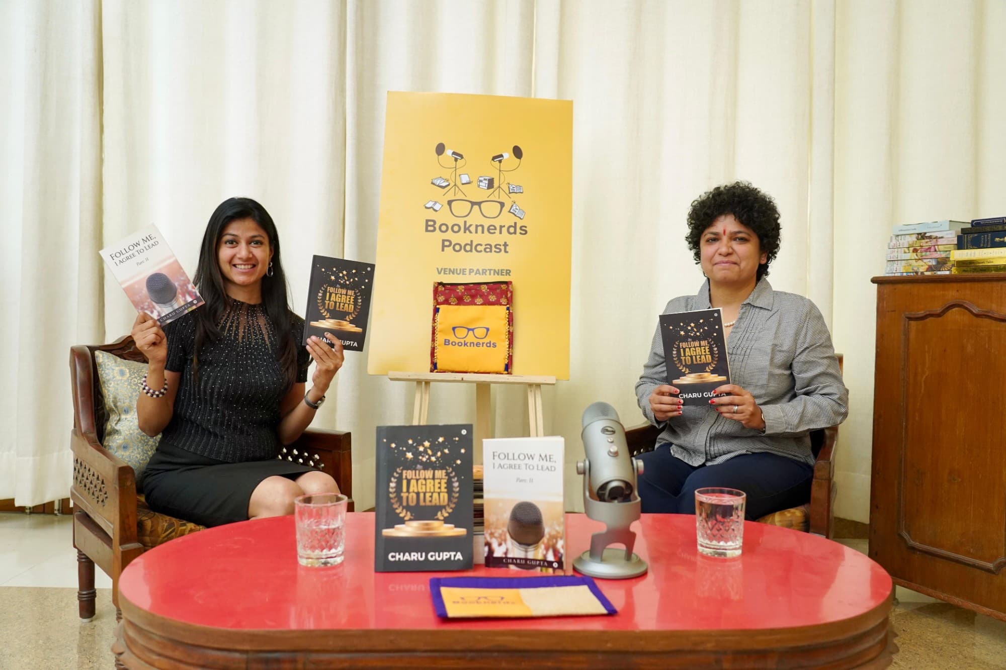 Neha Raj with the Booknerds community at a book event