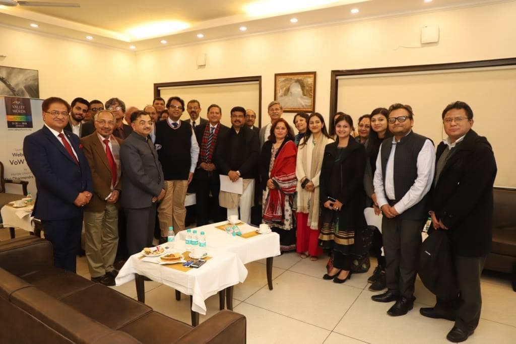 Neha Raj with the Booknerds community at a book event
