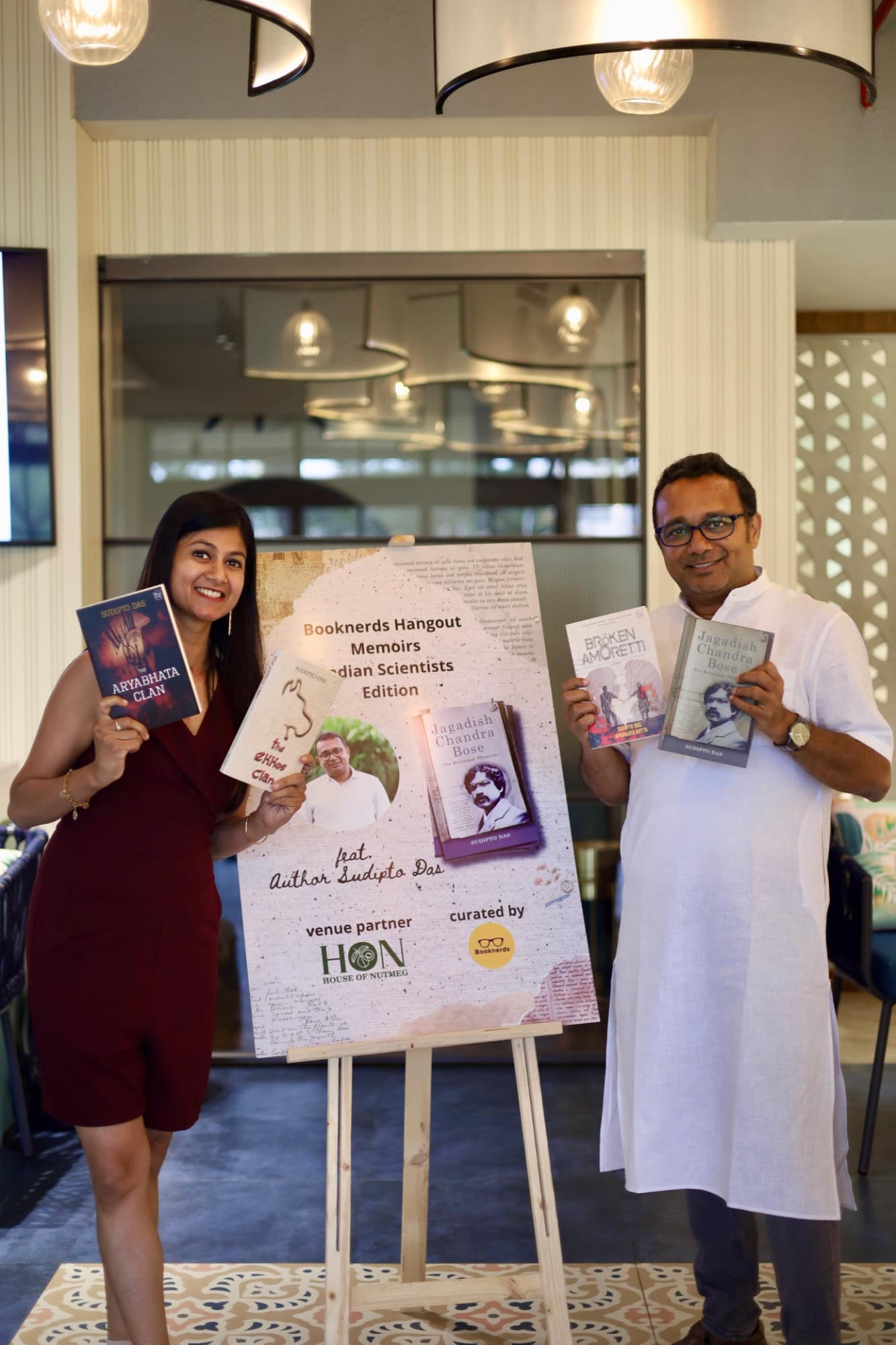 Neha Raj with the Booknerds community at a book event