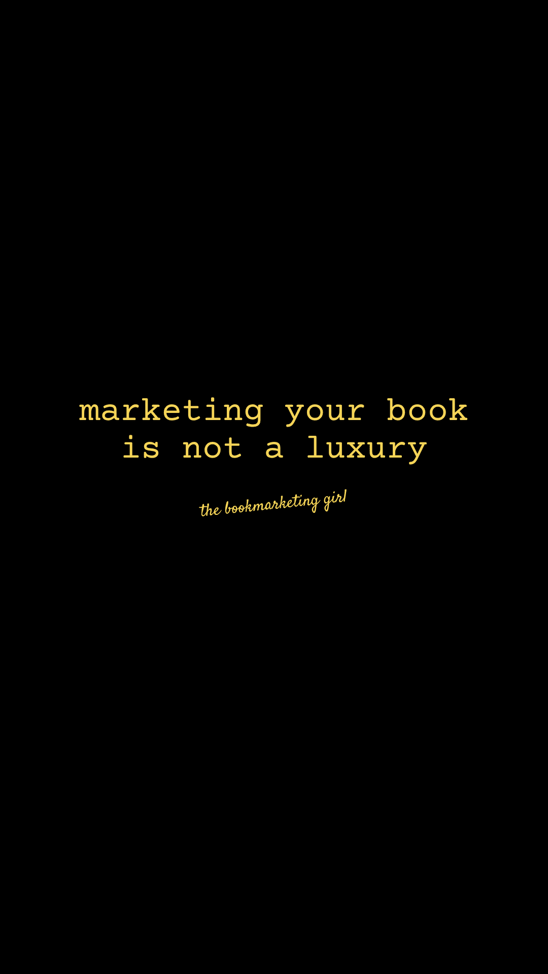 Marketing Your Book Is Not a Luxury (Dark)