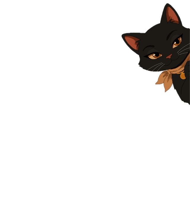 Black Cat Peeking Right